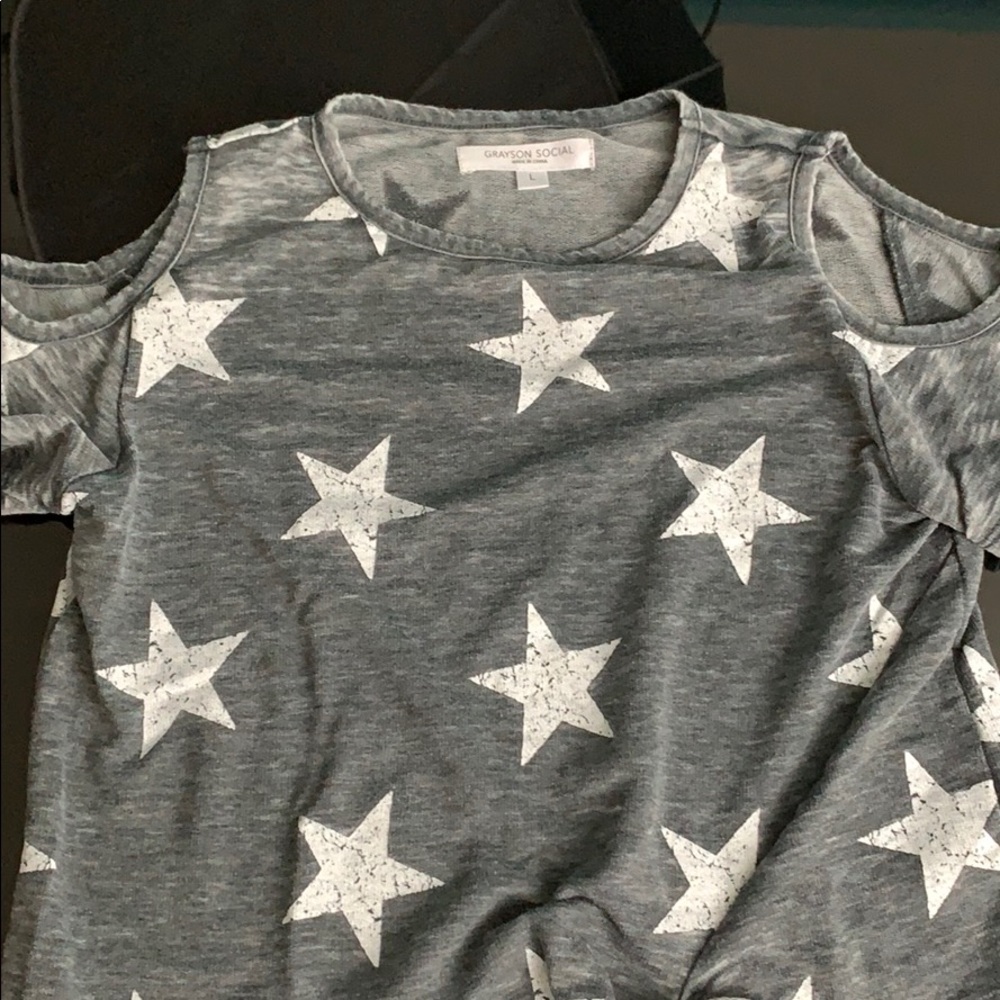 Dark Grey with white stars shirt